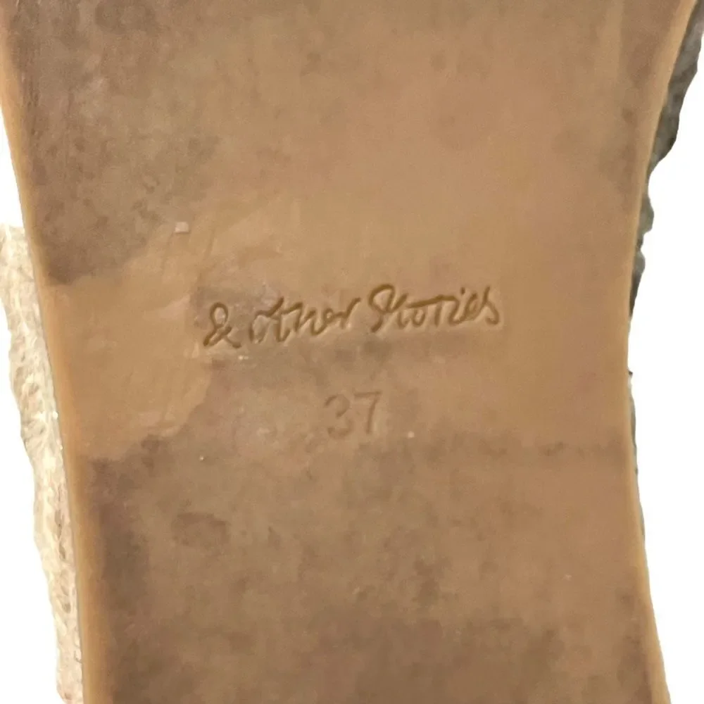 & OTHER STORIES D’Orsay Ankle Wrap Tie Espadrilles 37